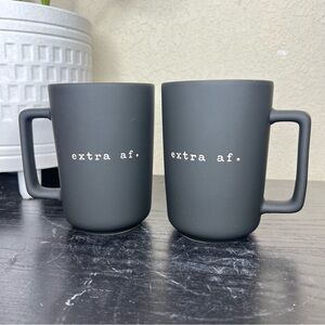 NEW Better Living ‘Extra AF’ Soft Touch Mugs Set of 2